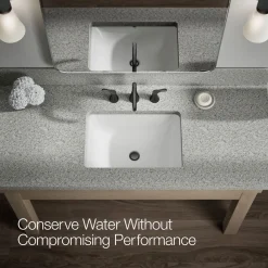 Widespread bathroom sink faucet, 0.5 gpm^Kohler