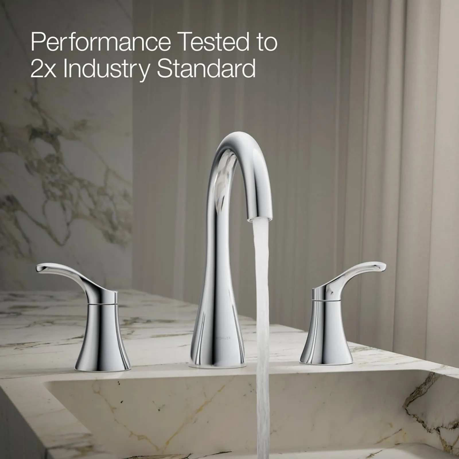 Widespread bathroom sink faucet, 1.2 gpm^Kohler Best