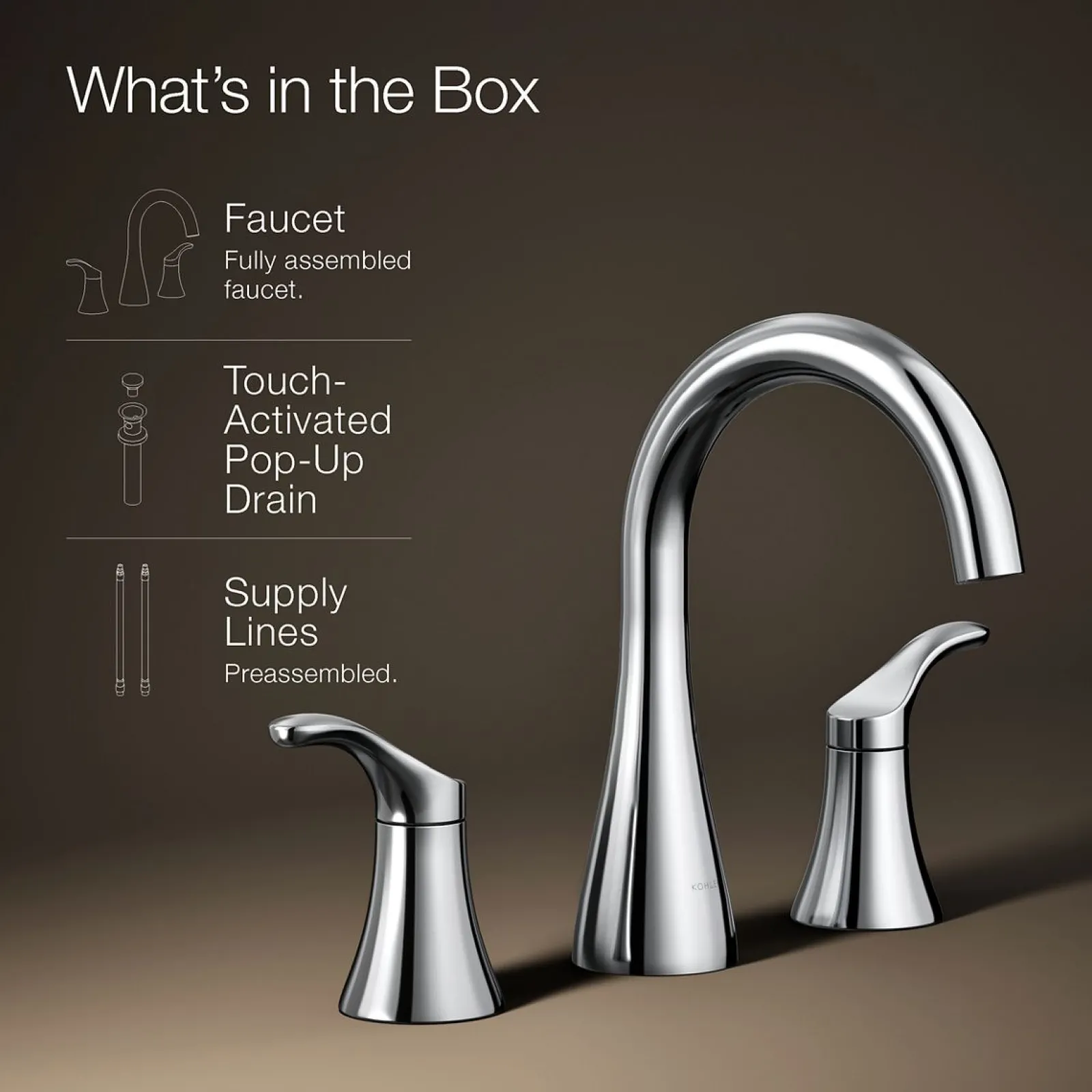Widespread bathroom sink faucet, 1.2 gpm^Kohler Best