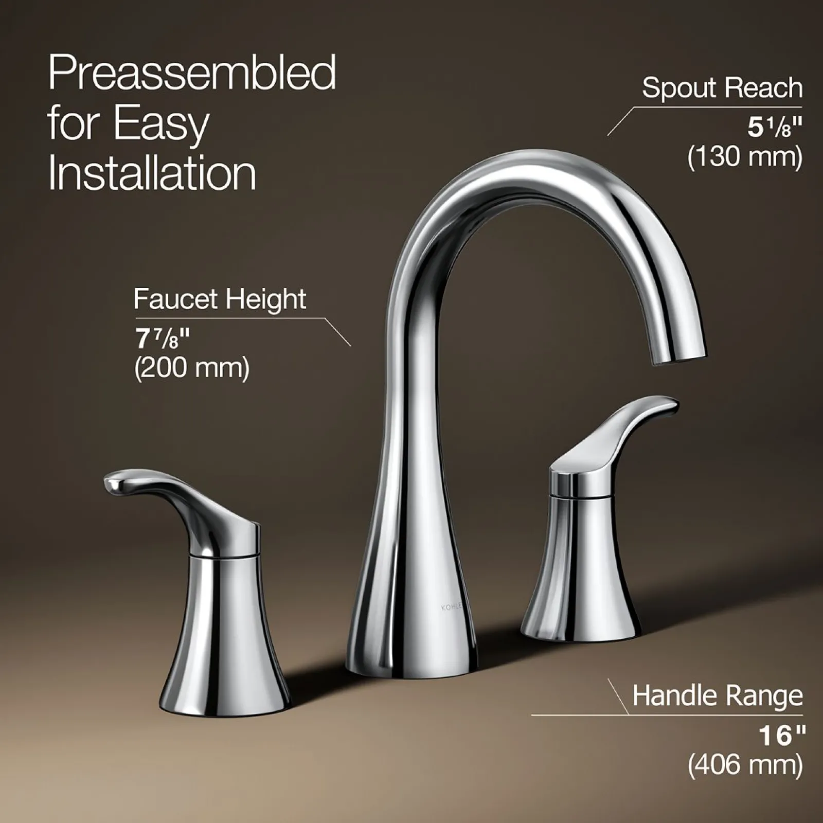 Widespread bathroom sink faucet, 1.2 gpm^Kohler Best