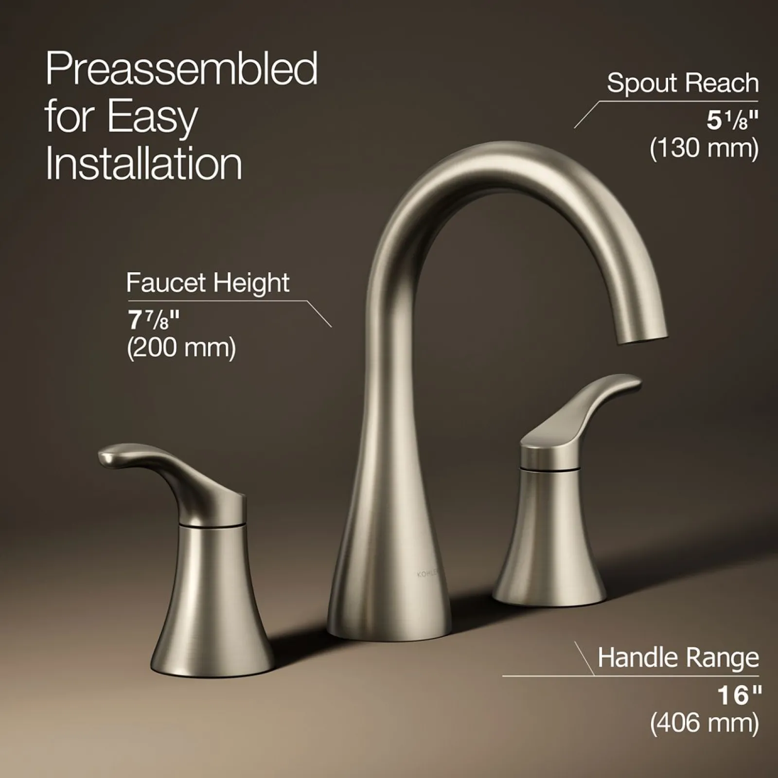 Widespread bathroom sink faucet, 1.2 gpm^Kohler Best