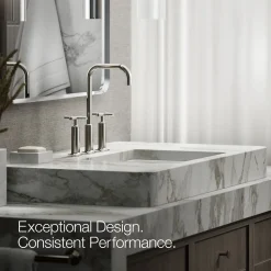 Widespread bathroom sink faucet with Cross handles, 1.2 gpm^Kohler Hot