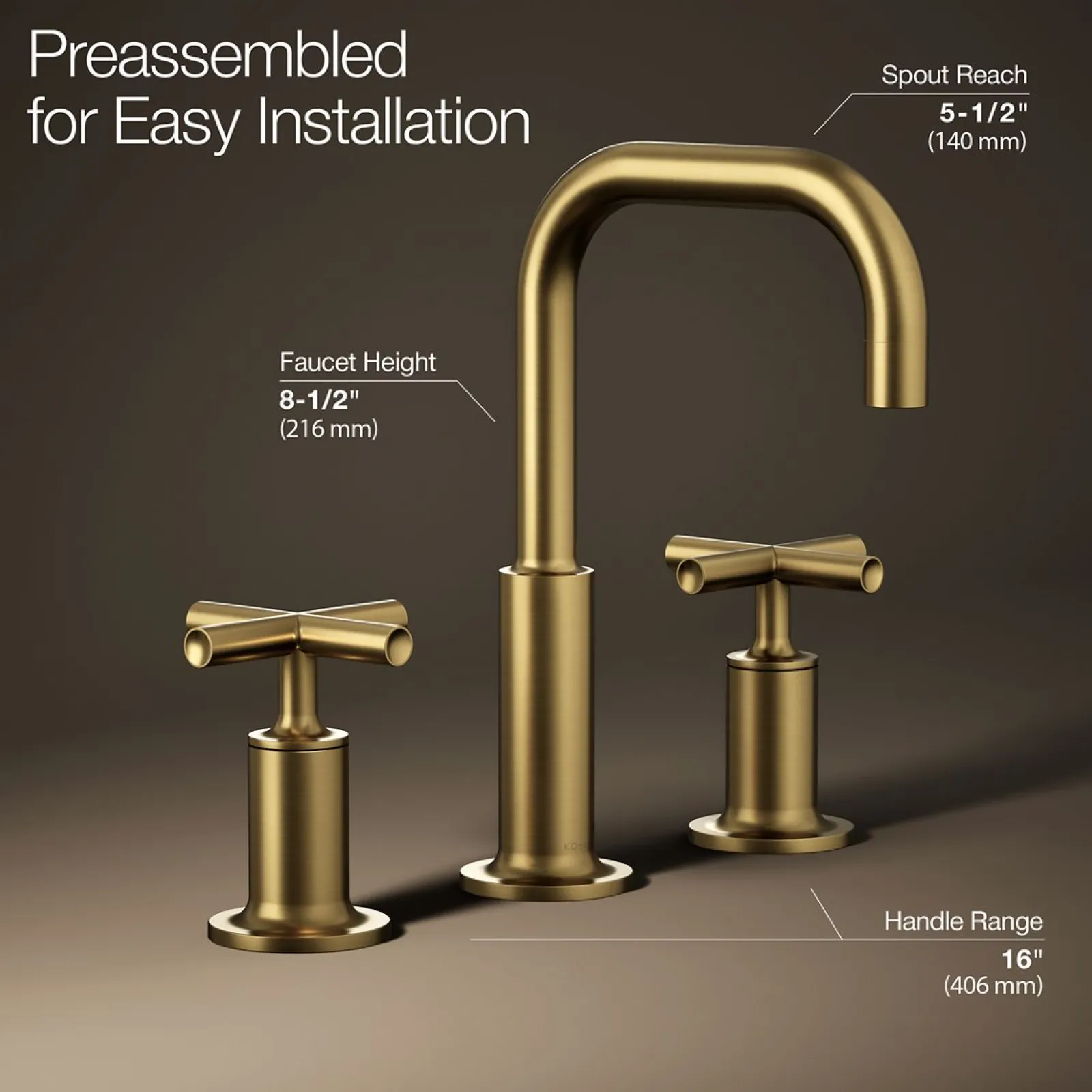 Widespread bathroom sink faucet with Cross handles, 1.2 gpm^Kohler Clearance