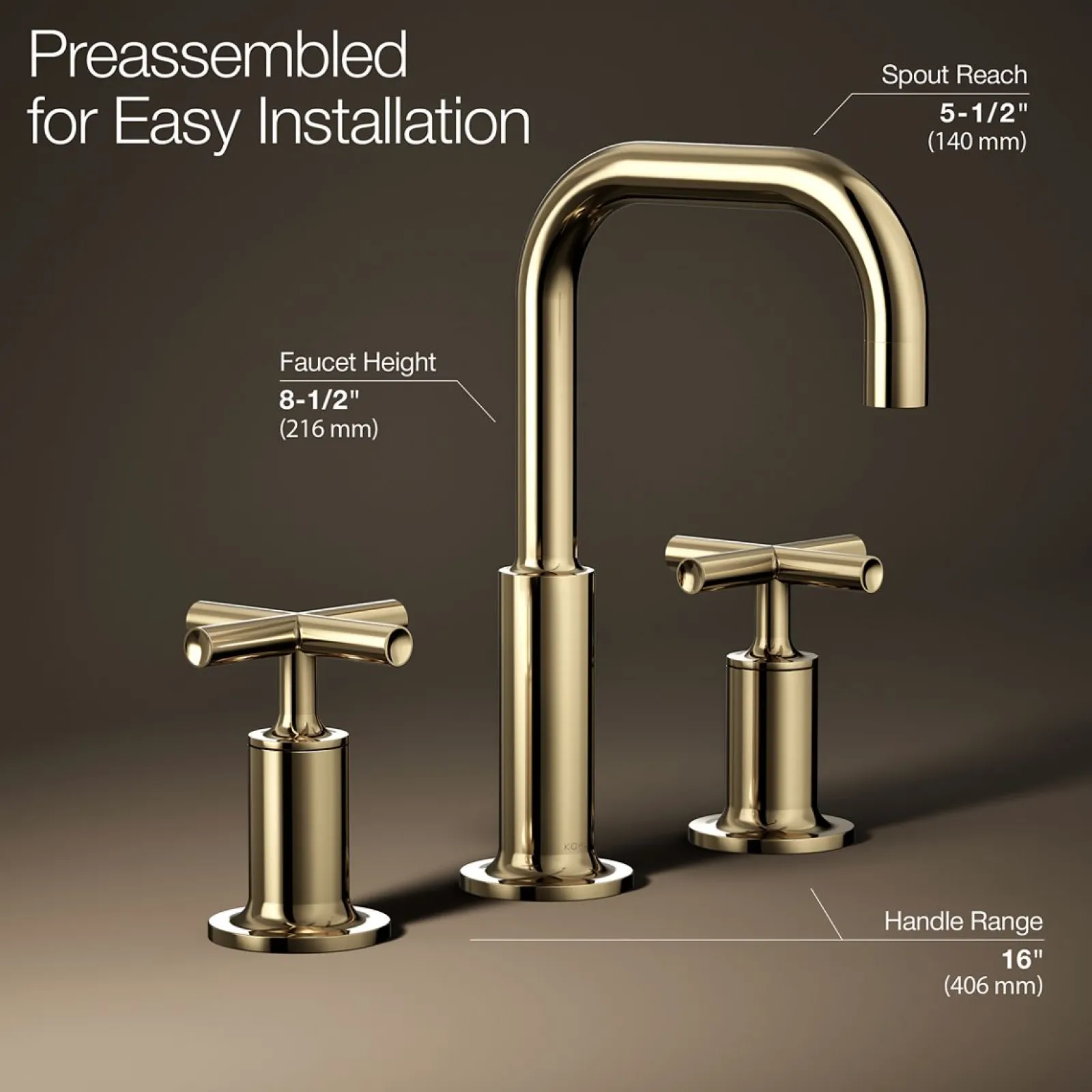 Widespread bathroom sink faucet with Cross handles, 1.2 gpm^Kohler Clearance