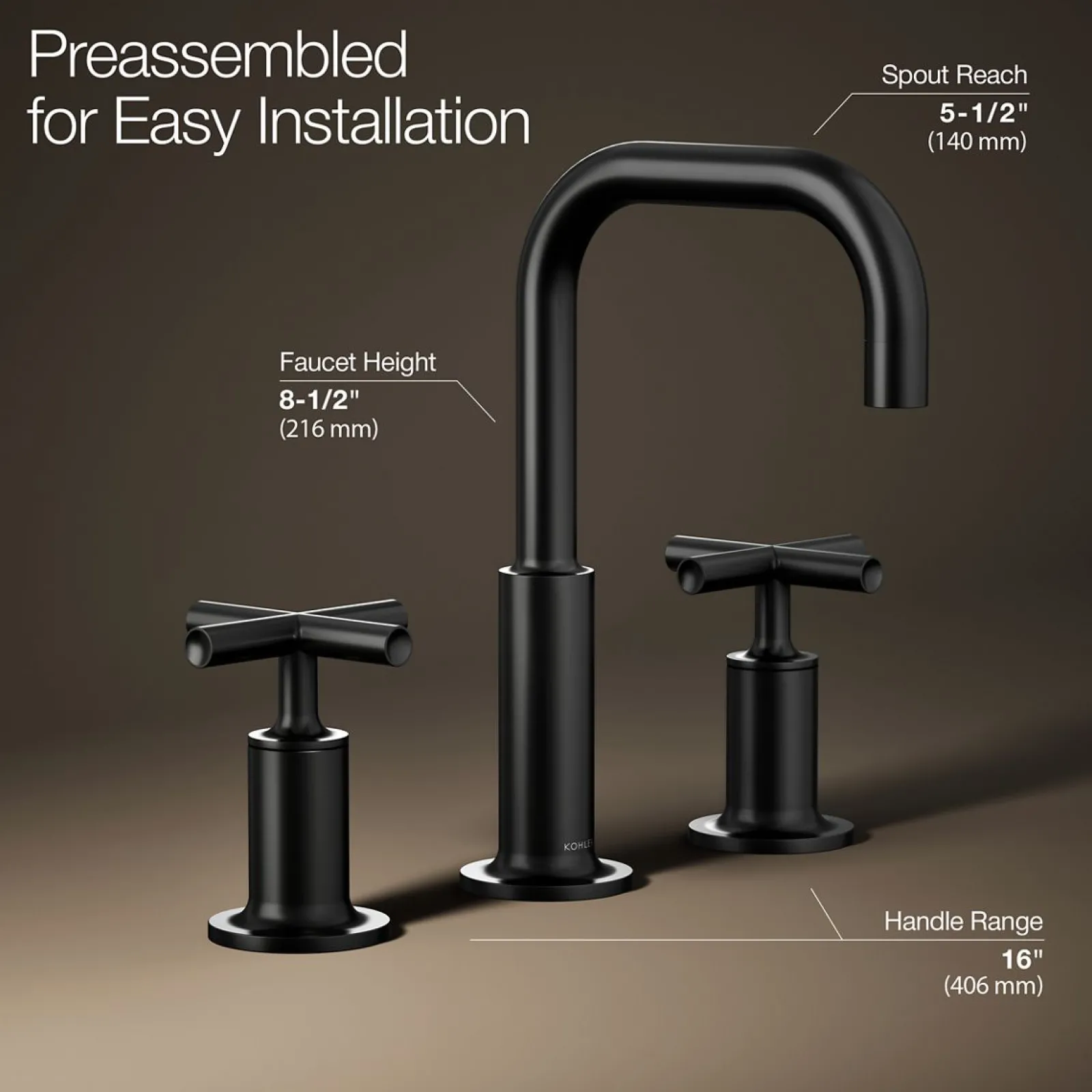 Widespread bathroom sink faucet with Cross handles, 1.2 gpm^Kohler Clearance