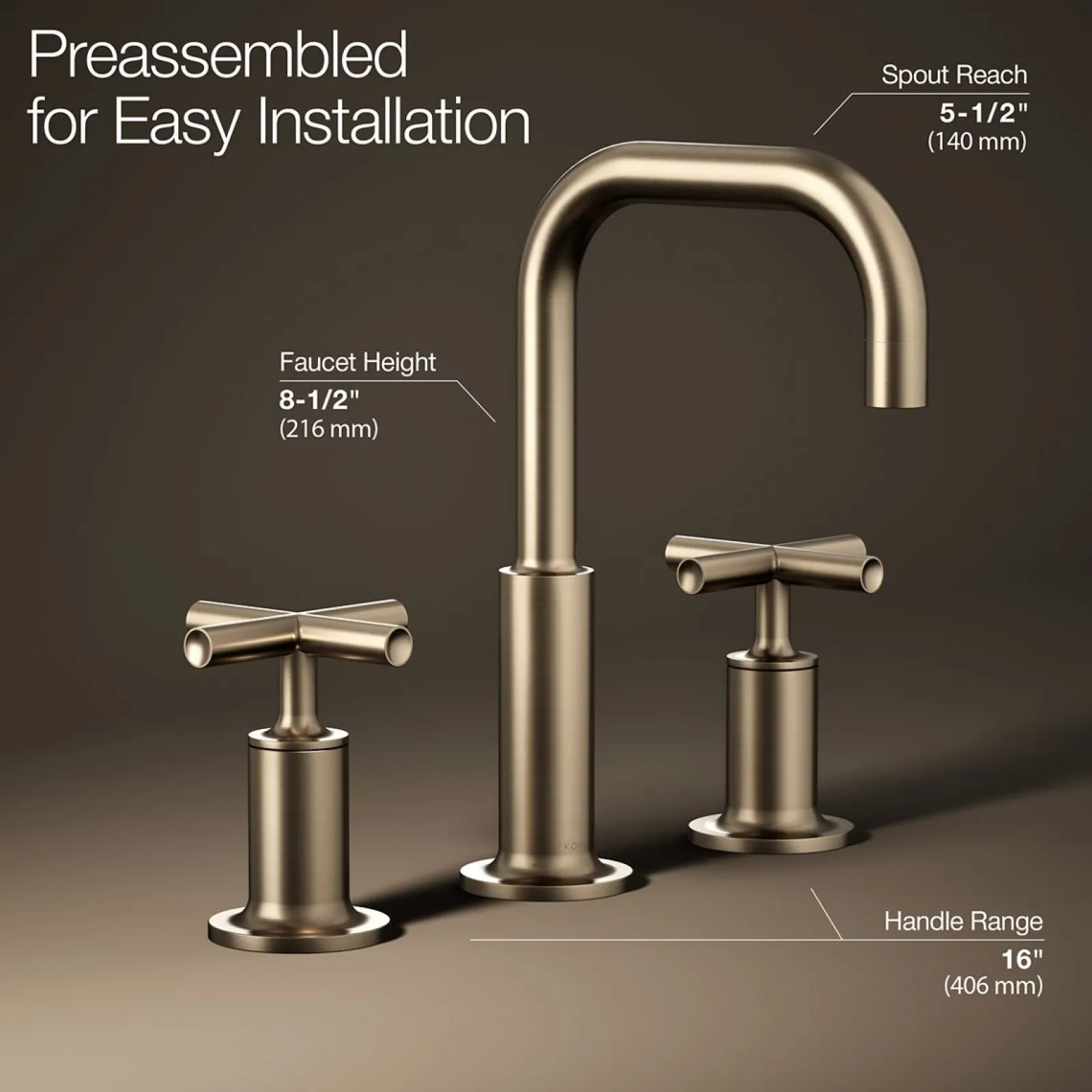 Widespread bathroom sink faucet with Cross handles, 1.2 gpm^Kohler Clearance