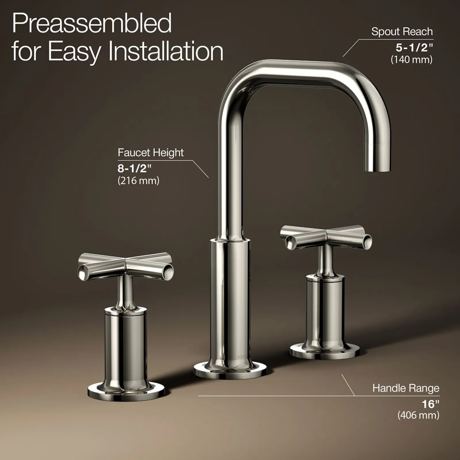 Widespread bathroom sink faucet with Cross handles, 1.2 gpm^Kohler Clearance