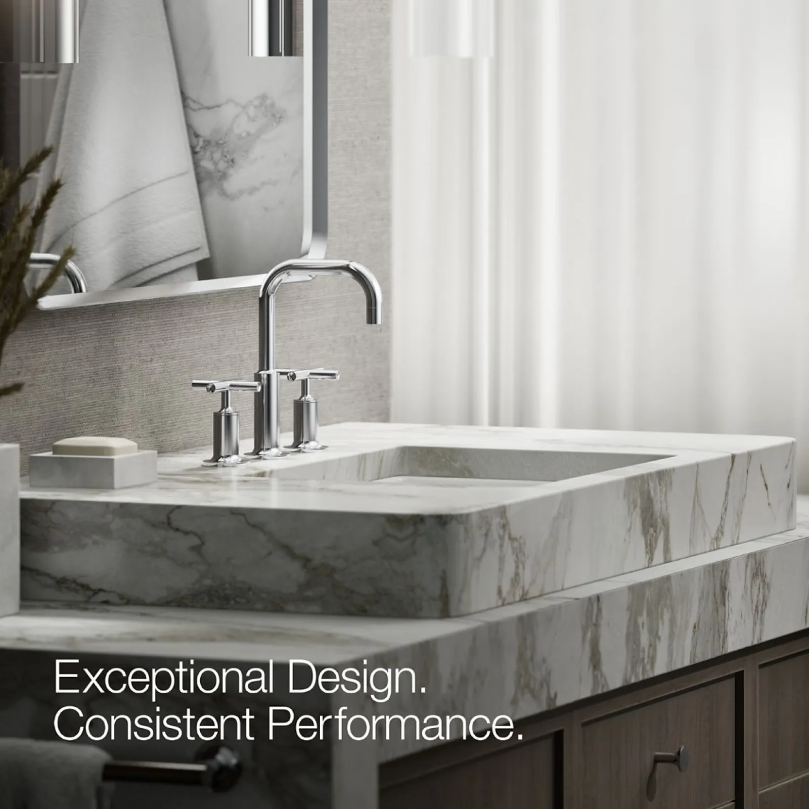 Widespread bathroom sink faucet with Cross handles, 1.2 gpm^Kohler Clearance