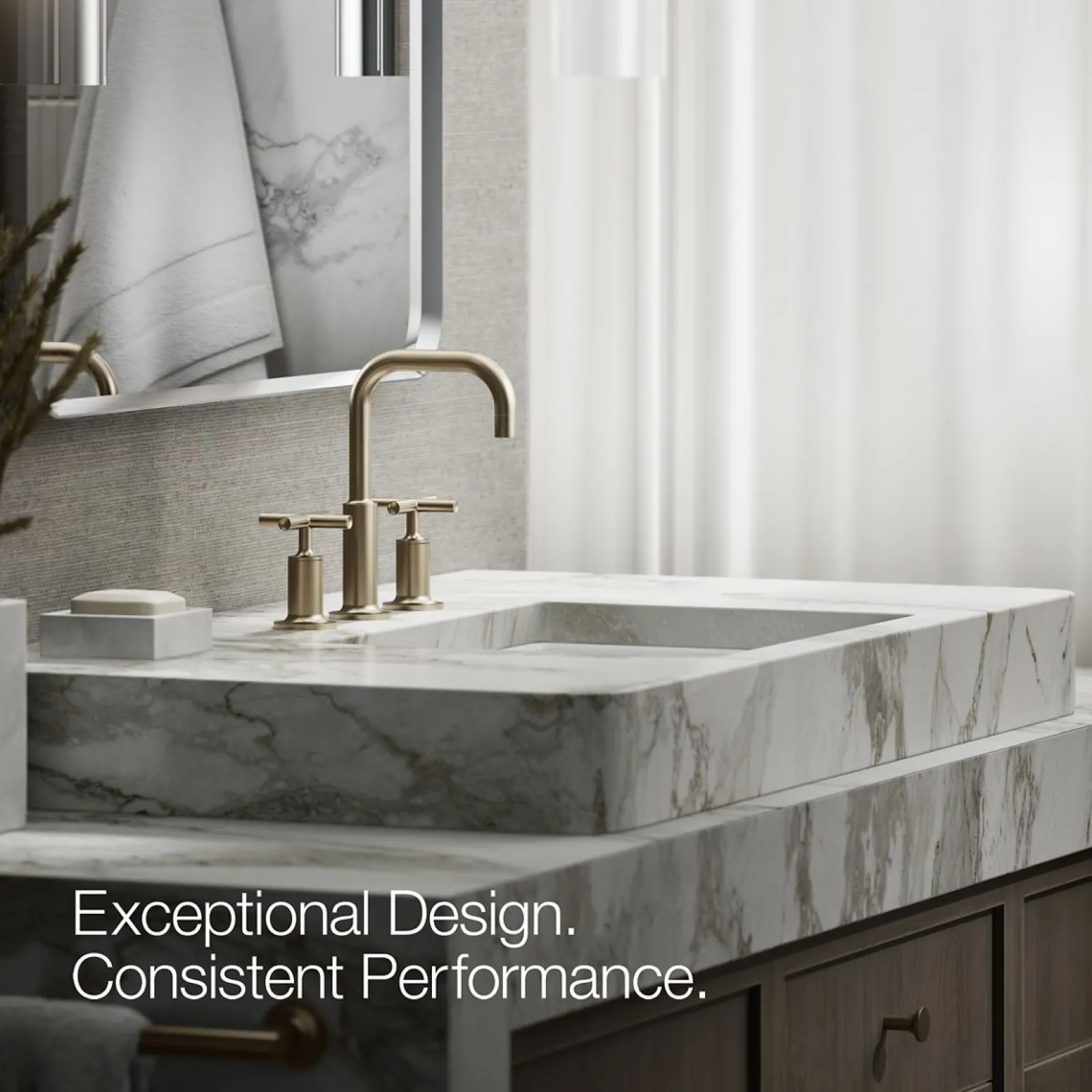 Widespread bathroom sink faucet with Cross handles, 1.2 gpm^Kohler Clearance