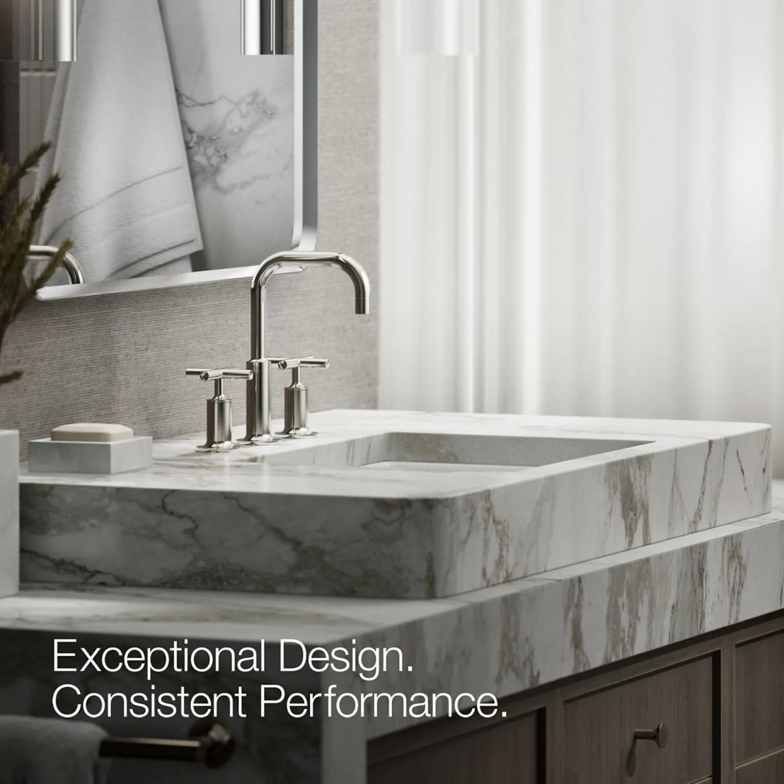 Widespread bathroom sink faucet with Cross handles, 1.2 gpm^Kohler Clearance