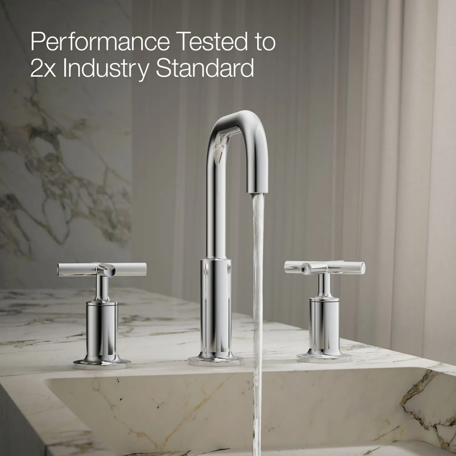 Widespread bathroom sink faucet with Cross handles, 1.2 gpm^Kohler Clearance
