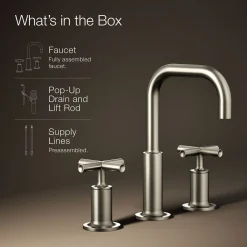 Widespread bathroom sink faucet with Cross handles, 1.2 gpm^Kohler Clearance