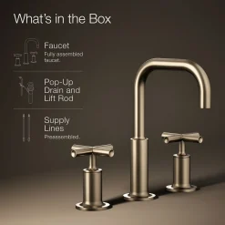Widespread bathroom sink faucet with Cross handles, 1.2 gpm^Kohler Clearance