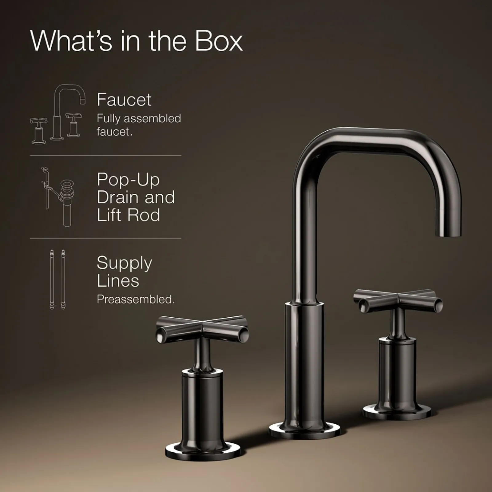 Widespread bathroom sink faucet with Cross handles, 1.2 gpm^Kohler Clearance