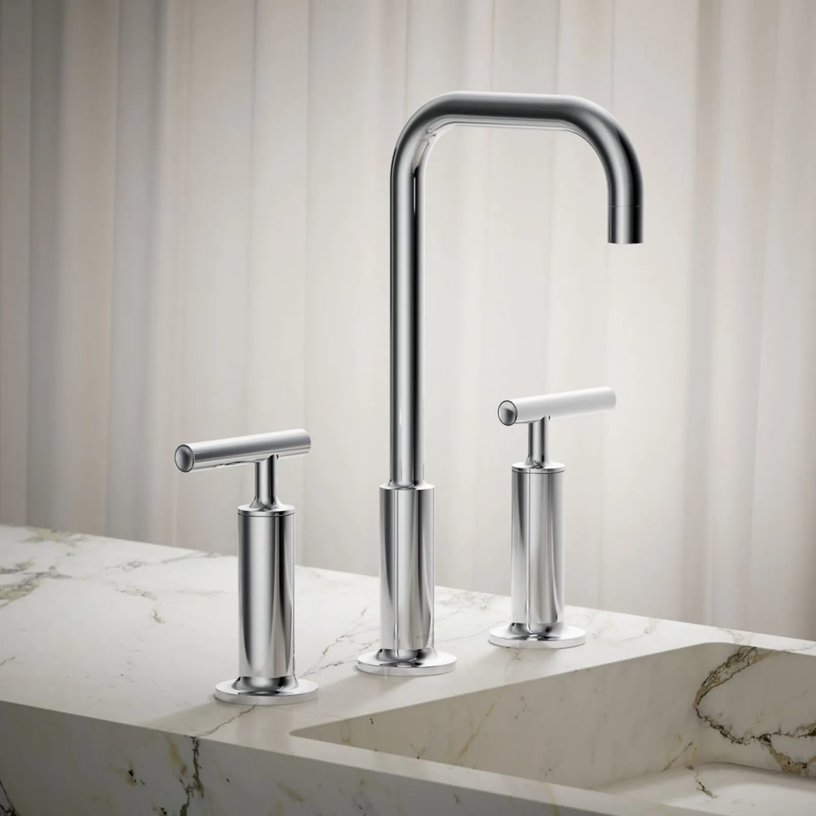 Widespread bathroom sink faucet with Lever handles, 1.2 gpm^Kohler Online