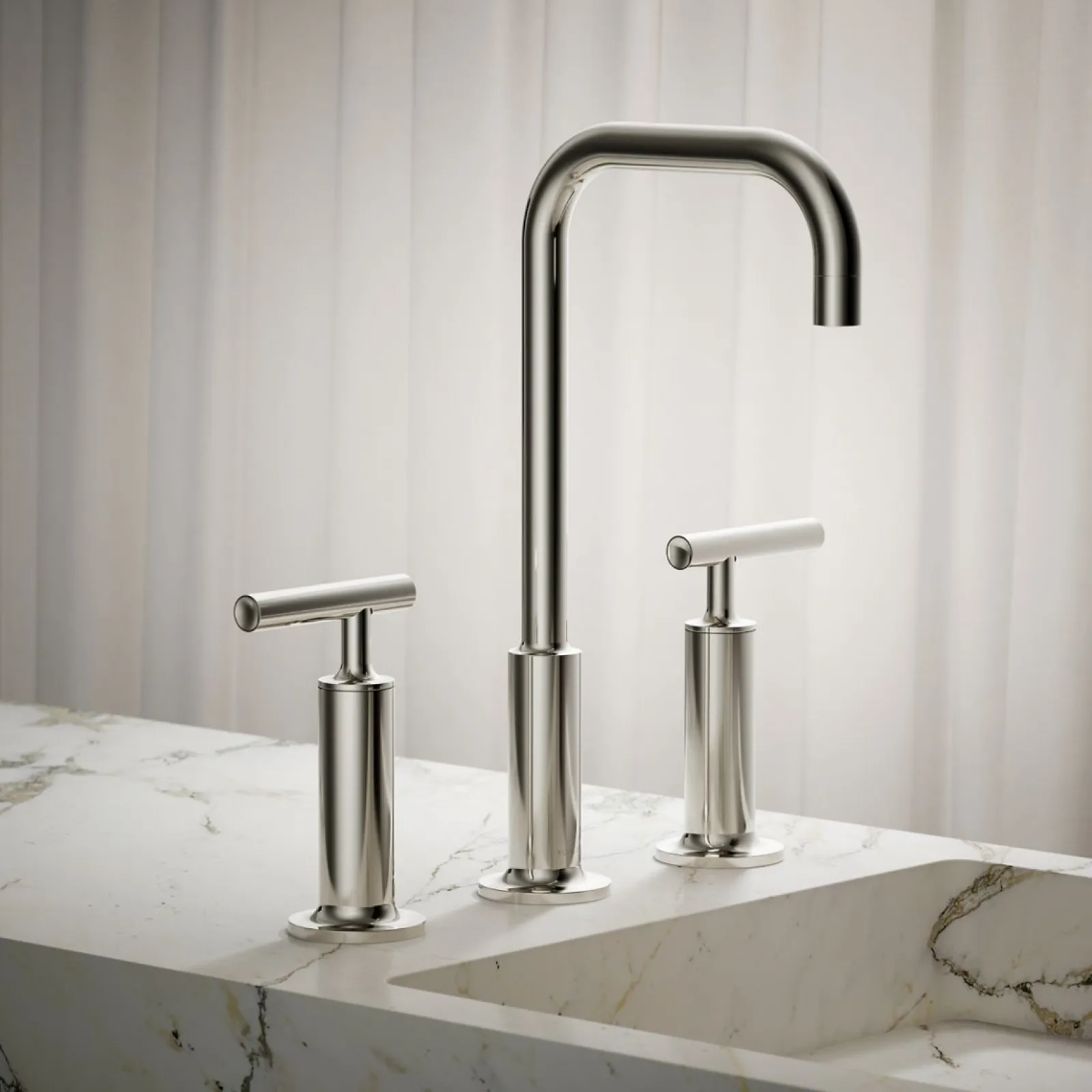 Widespread bathroom sink faucet with Lever handles, 1.2 gpm^Kohler Online
