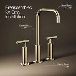 Widespread bathroom sink faucet with Lever handles, 1.2 gpm^Kohler Online