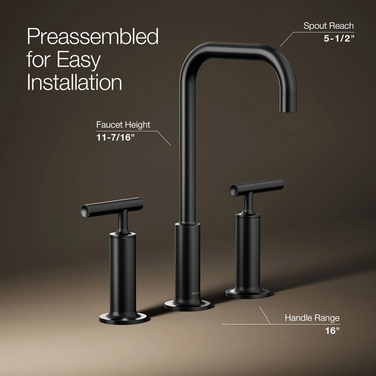 Widespread bathroom sink faucet with Lever handles, 1.2 gpm^Kohler Online