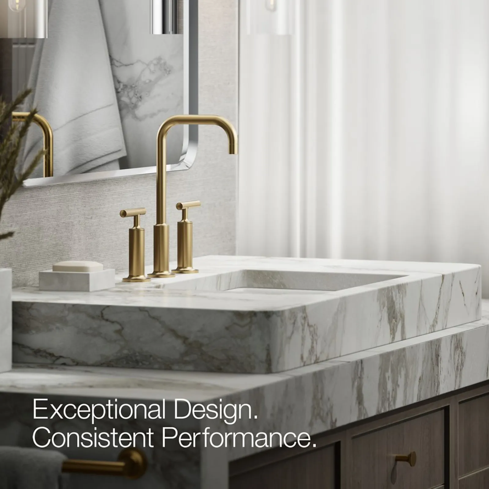 Widespread bathroom sink faucet with Lever handles, 1.2 gpm^Kohler Online
