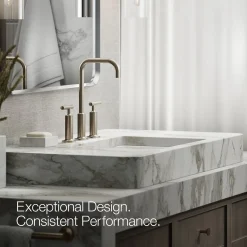 Widespread bathroom sink faucet with Lever handles, 1.2 gpm^Kohler Online