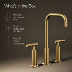 Widespread bathroom sink faucet with Lever handles, 1.2 gpm^Kohler Online
