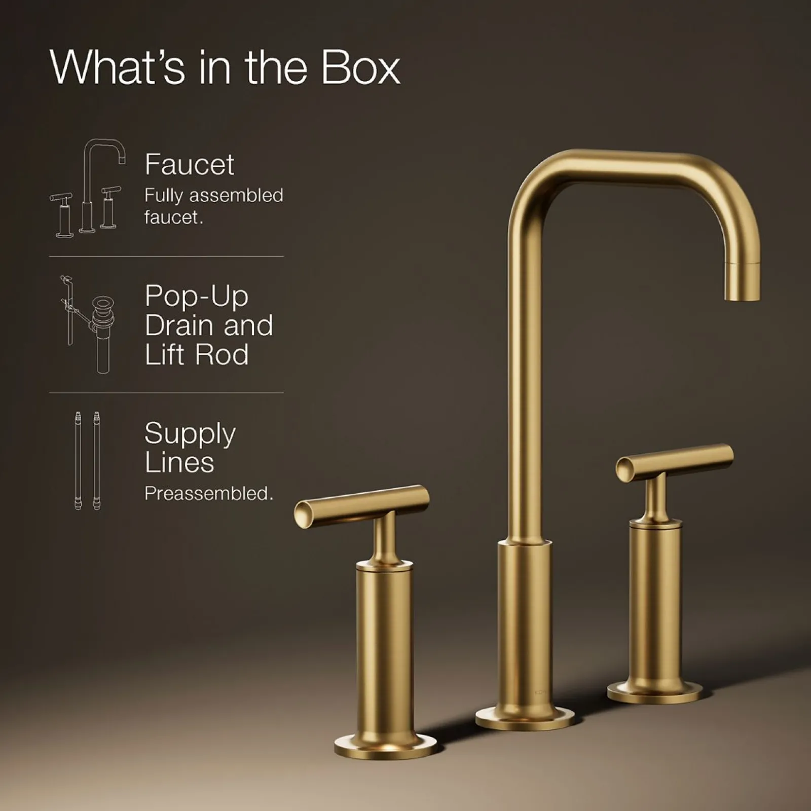 Widespread bathroom sink faucet with Lever handles, 1.2 gpm^Kohler Online