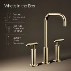 Widespread bathroom sink faucet with Lever handles, 1.2 gpm^Kohler Online