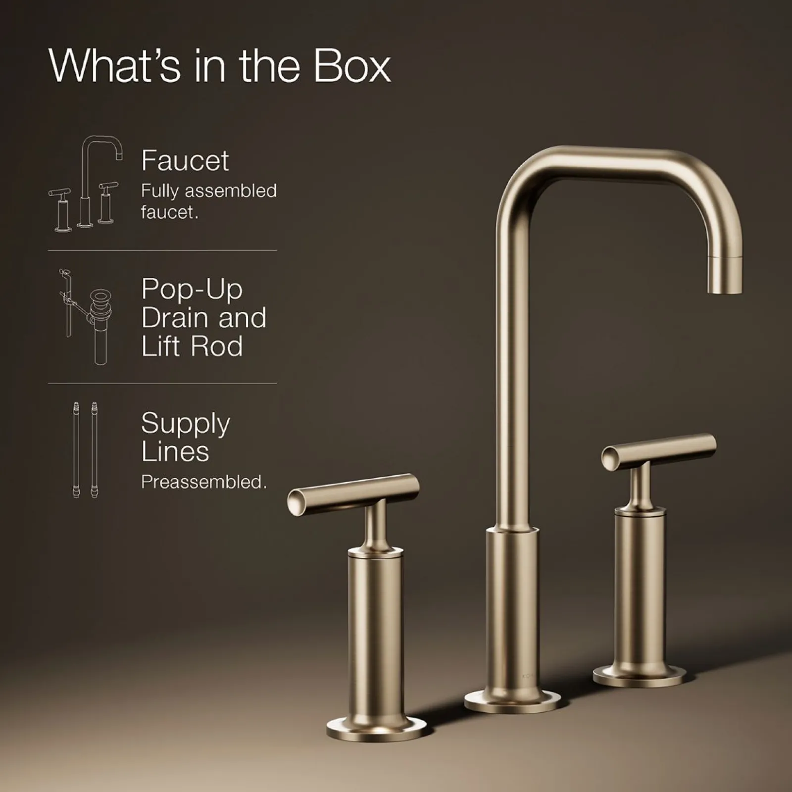 Widespread bathroom sink faucet with Lever handles, 1.2 gpm^Kohler Online