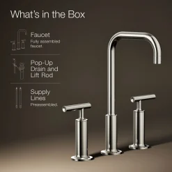 Widespread bathroom sink faucet with Lever handles, 1.2 gpm^Kohler Online