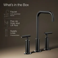 Widespread bathroom sink faucet with Lever handles, 1.2 gpm^Kohler Online