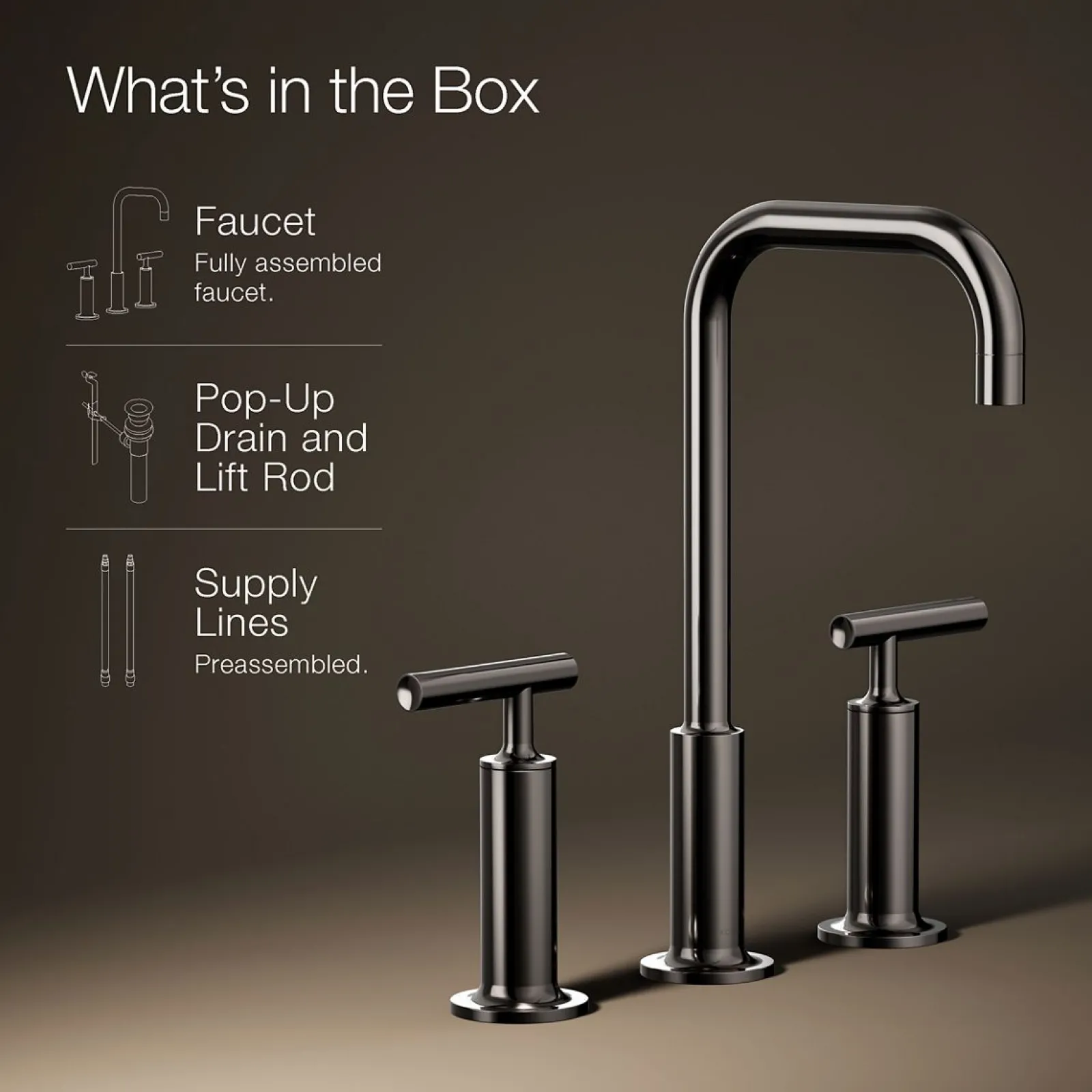 Widespread bathroom sink faucet with Lever handles, 1.2 gpm^Kohler Online