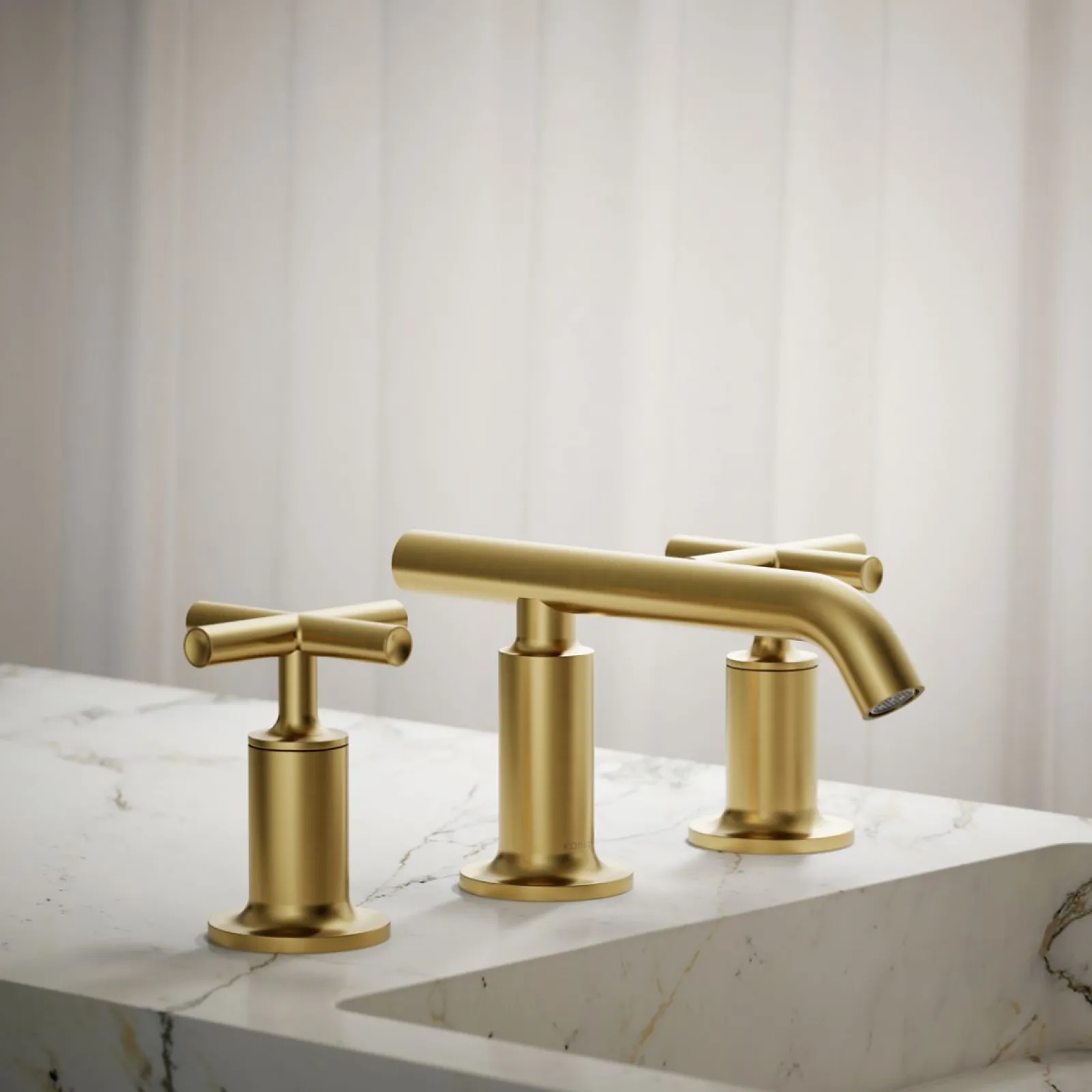 Widespread bathroom sink faucet with Cross handles, 1.2 gpm^Kohler Best