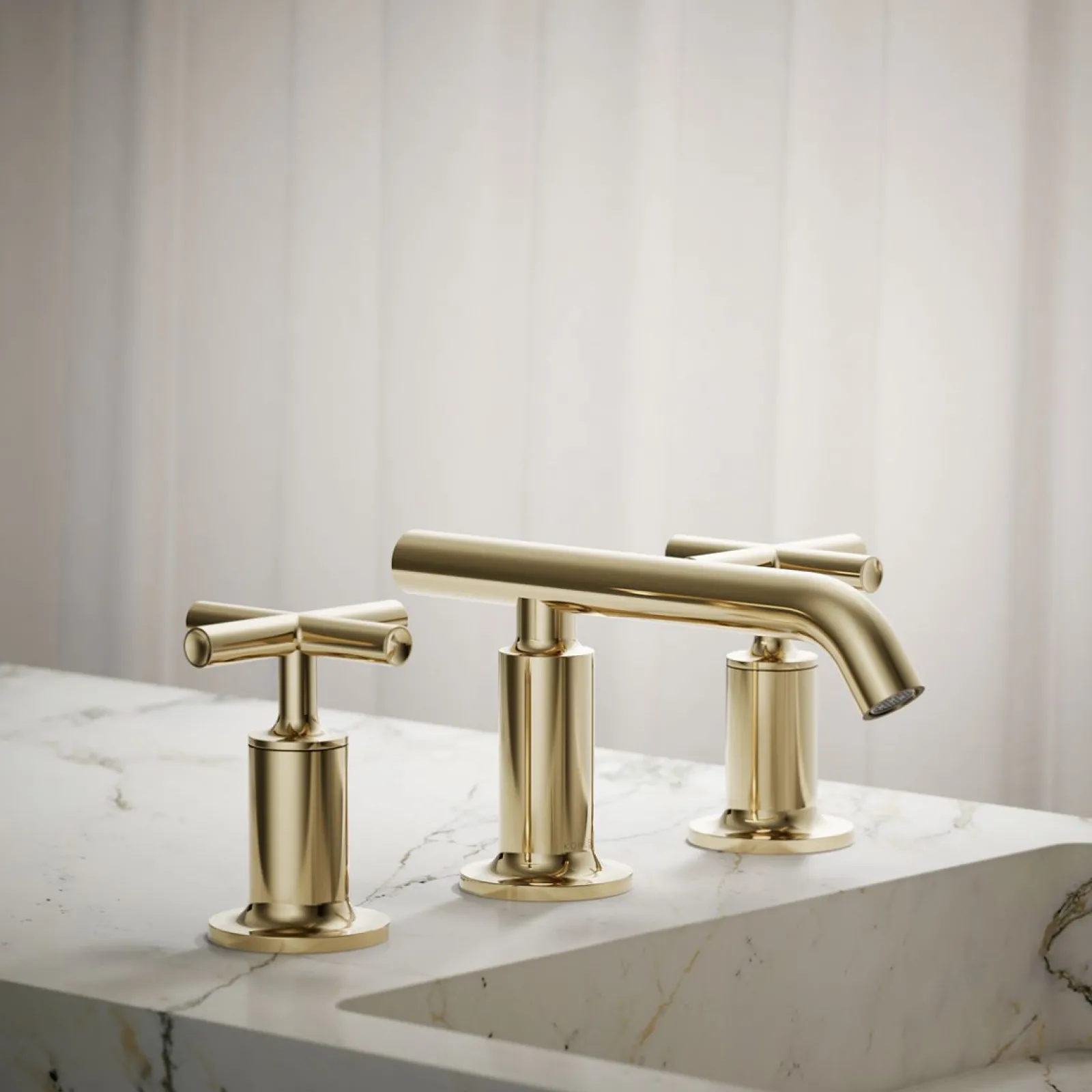 Widespread bathroom sink faucet with Cross handles, 1.2 gpm^Kohler Best