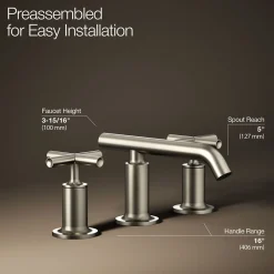 Widespread bathroom sink faucet with Cross handles, 1.2 gpm^Kohler Best