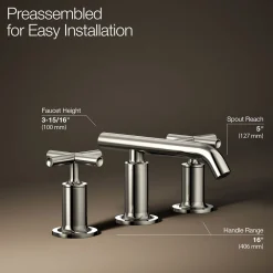 Widespread bathroom sink faucet with Cross handles, 1.2 gpm^Kohler Best