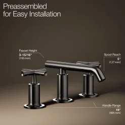 Widespread bathroom sink faucet with Cross handles, 1.2 gpm^Kohler Best