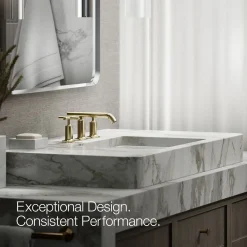 Widespread bathroom sink faucet with Cross handles, 1.2 gpm^Kohler Best