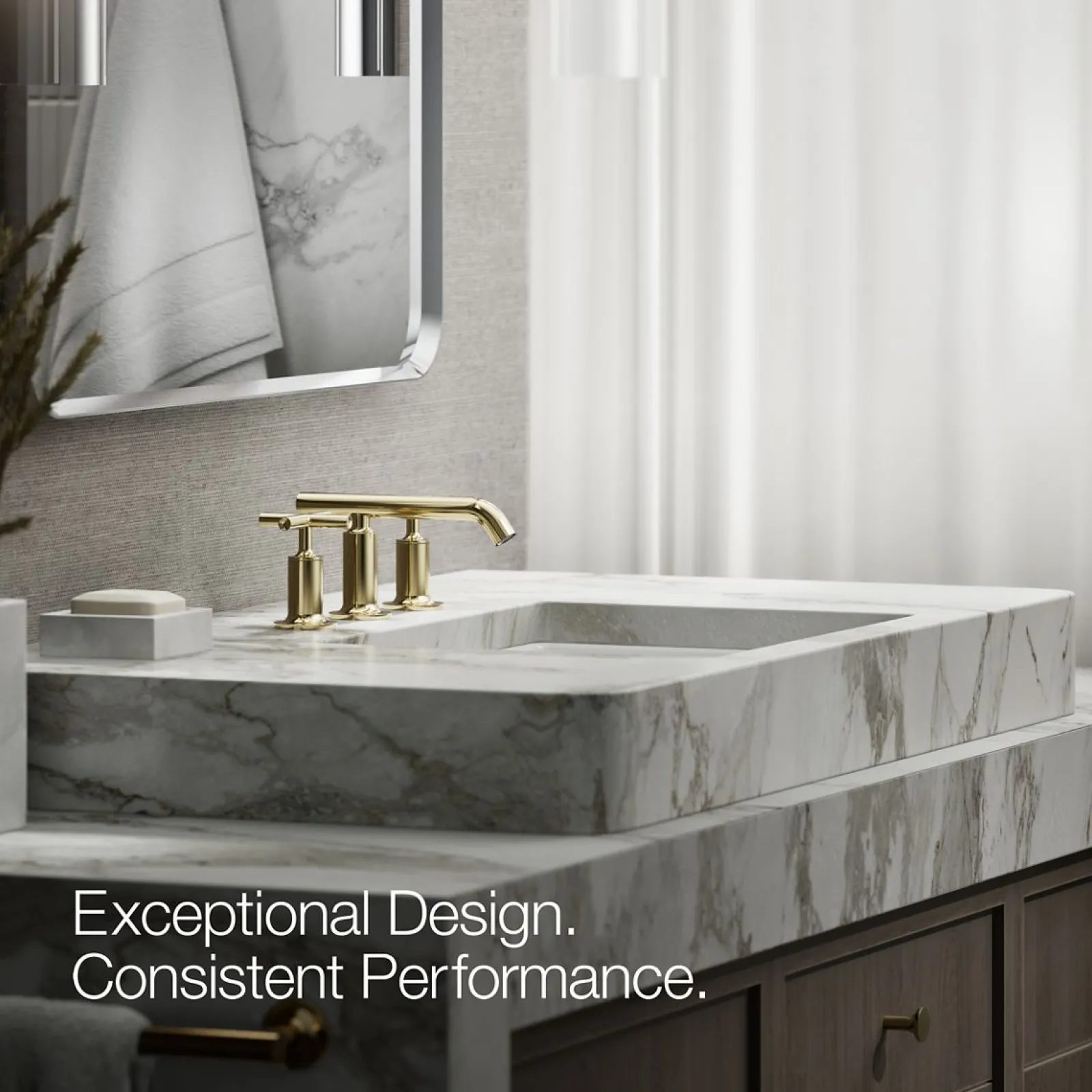 Widespread bathroom sink faucet with Cross handles, 1.2 gpm^Kohler Best
