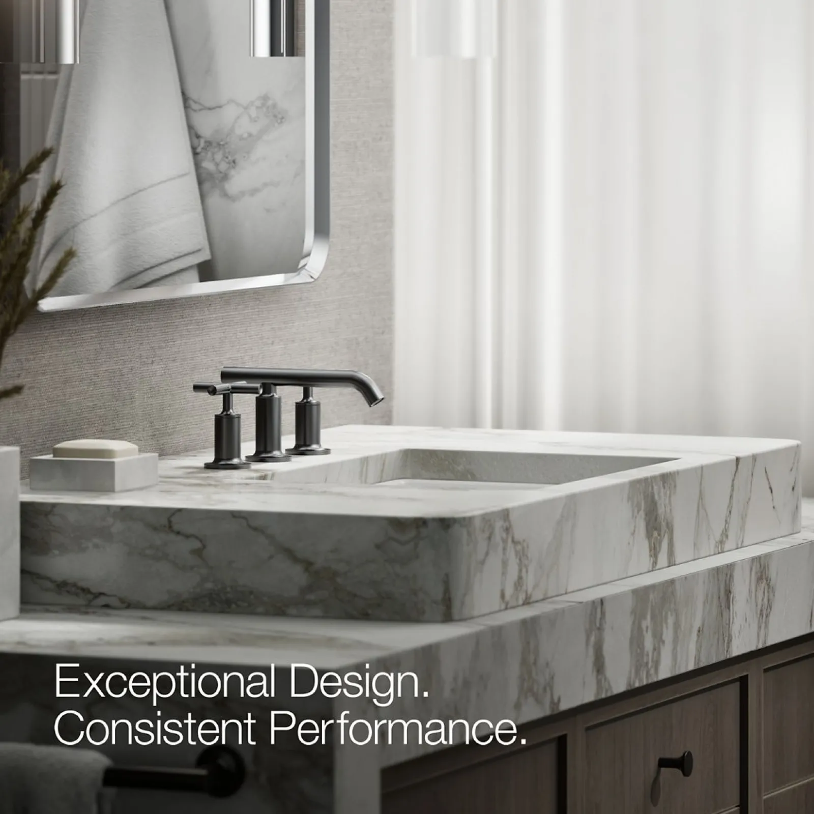 Widespread bathroom sink faucet with Cross handles, 1.2 gpm^Kohler Best