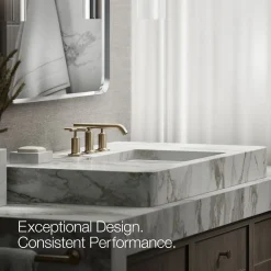 Widespread bathroom sink faucet with Cross handles, 1.2 gpm^Kohler Best