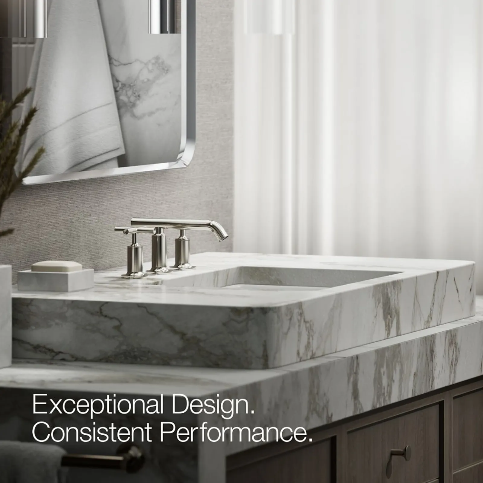 Widespread bathroom sink faucet with Cross handles, 1.2 gpm^Kohler Best