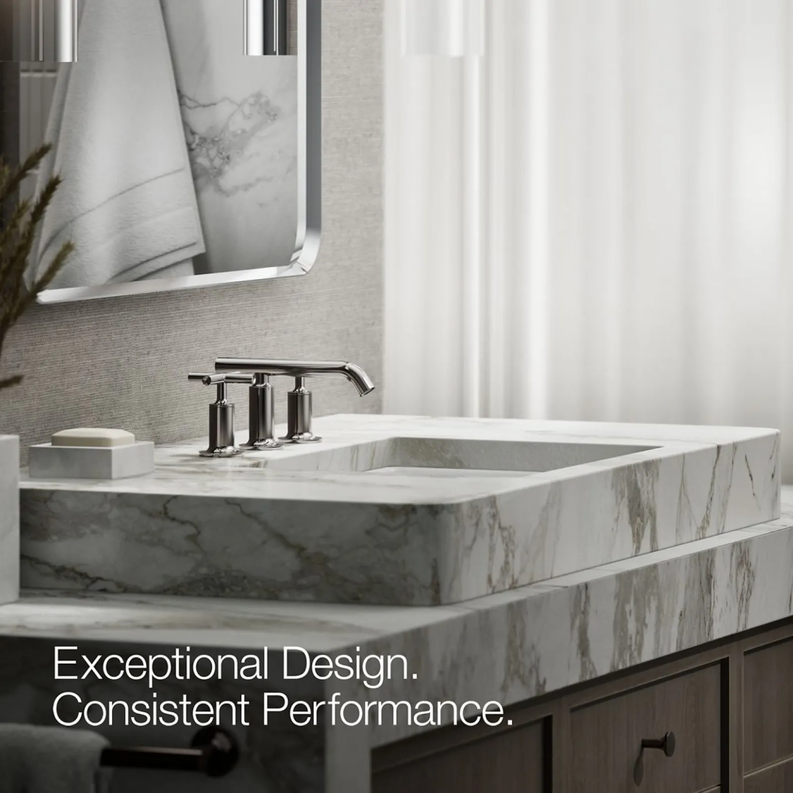 Widespread bathroom sink faucet with Cross handles, 1.2 gpm^Kohler Best