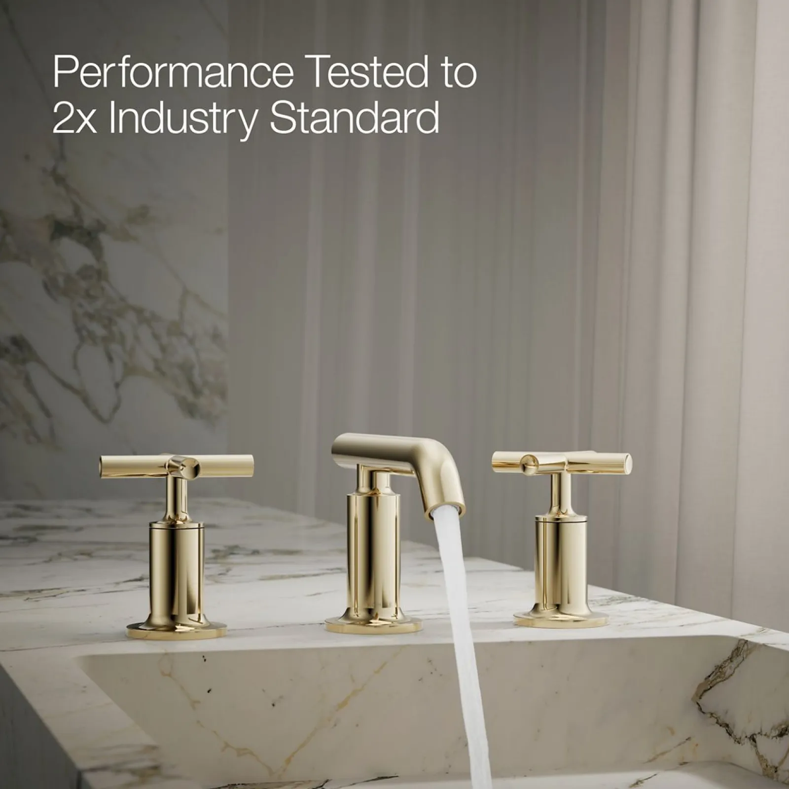 Widespread bathroom sink faucet with Cross handles, 1.2 gpm^Kohler Best