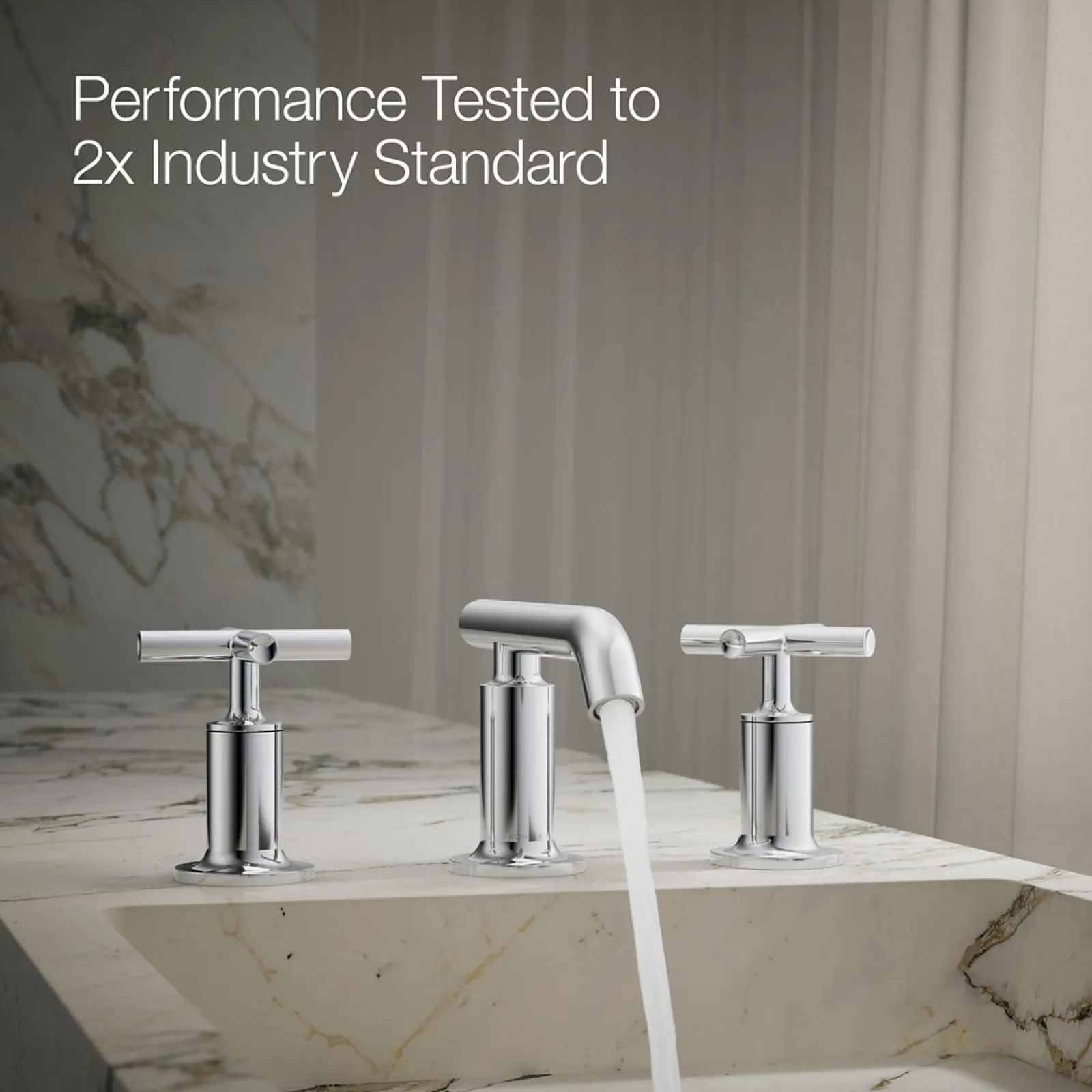 Widespread bathroom sink faucet with Cross handles, 1.2 gpm^Kohler Best
