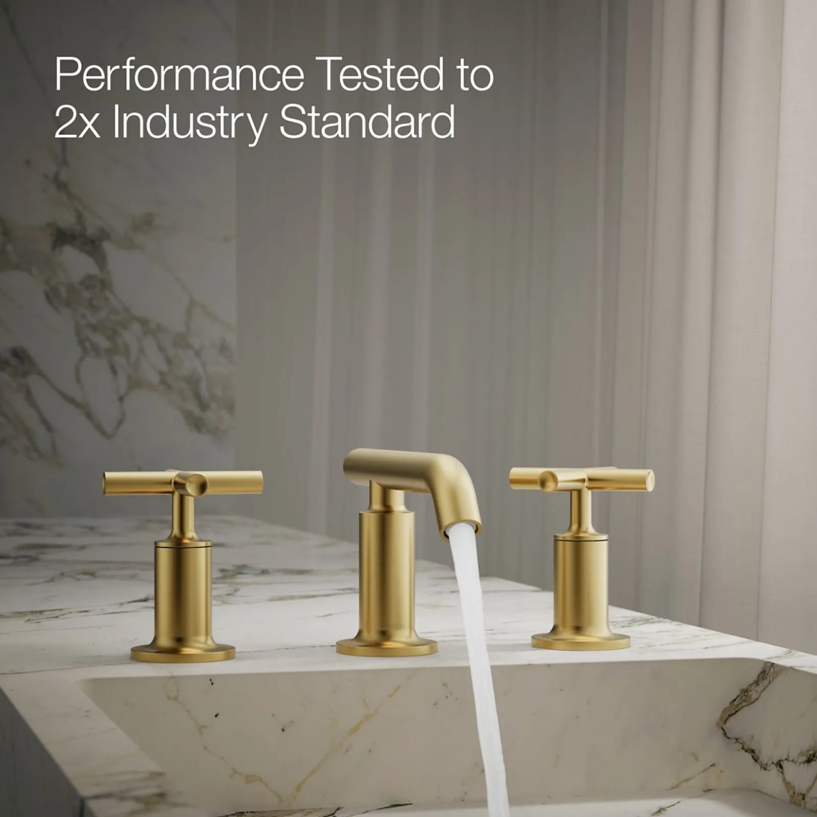 Widespread bathroom sink faucet with Cross handles, 1.2 gpm^Kohler Best