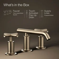 Widespread bathroom sink faucet with Cross handles, 1.2 gpm^Kohler Best