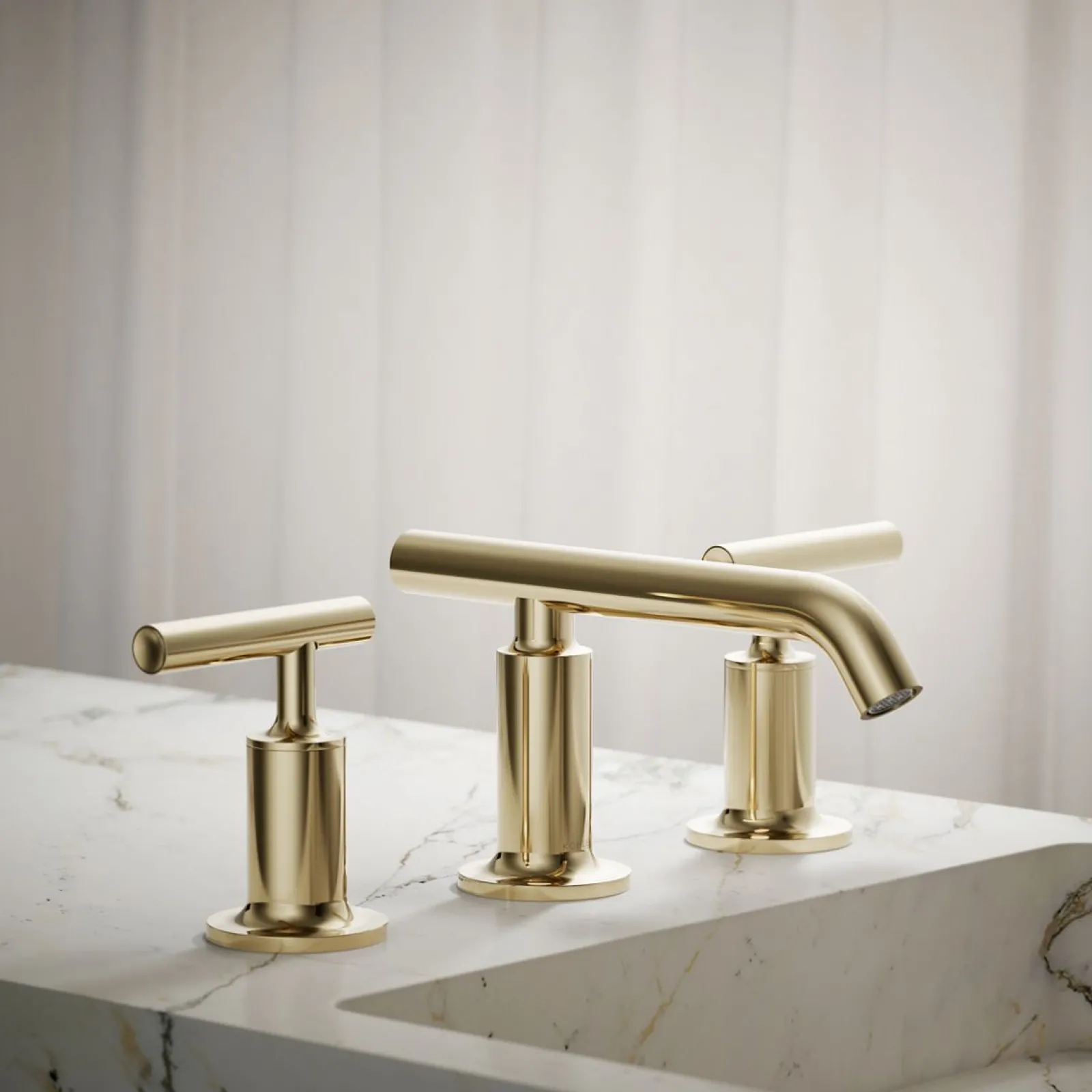 Widespread bathroom sink faucet with Lever handles, 1.2 gpm^Kohler