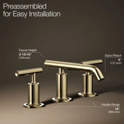 Widespread bathroom sink faucet with Lever handles, 1.2 gpm^Kohler