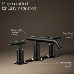 Widespread bathroom sink faucet with Lever handles, 1.2 gpm^Kohler
