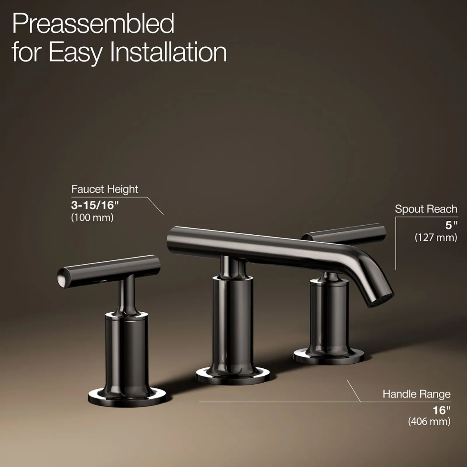 Widespread bathroom sink faucet with Lever handles, 1.2 gpm^Kohler